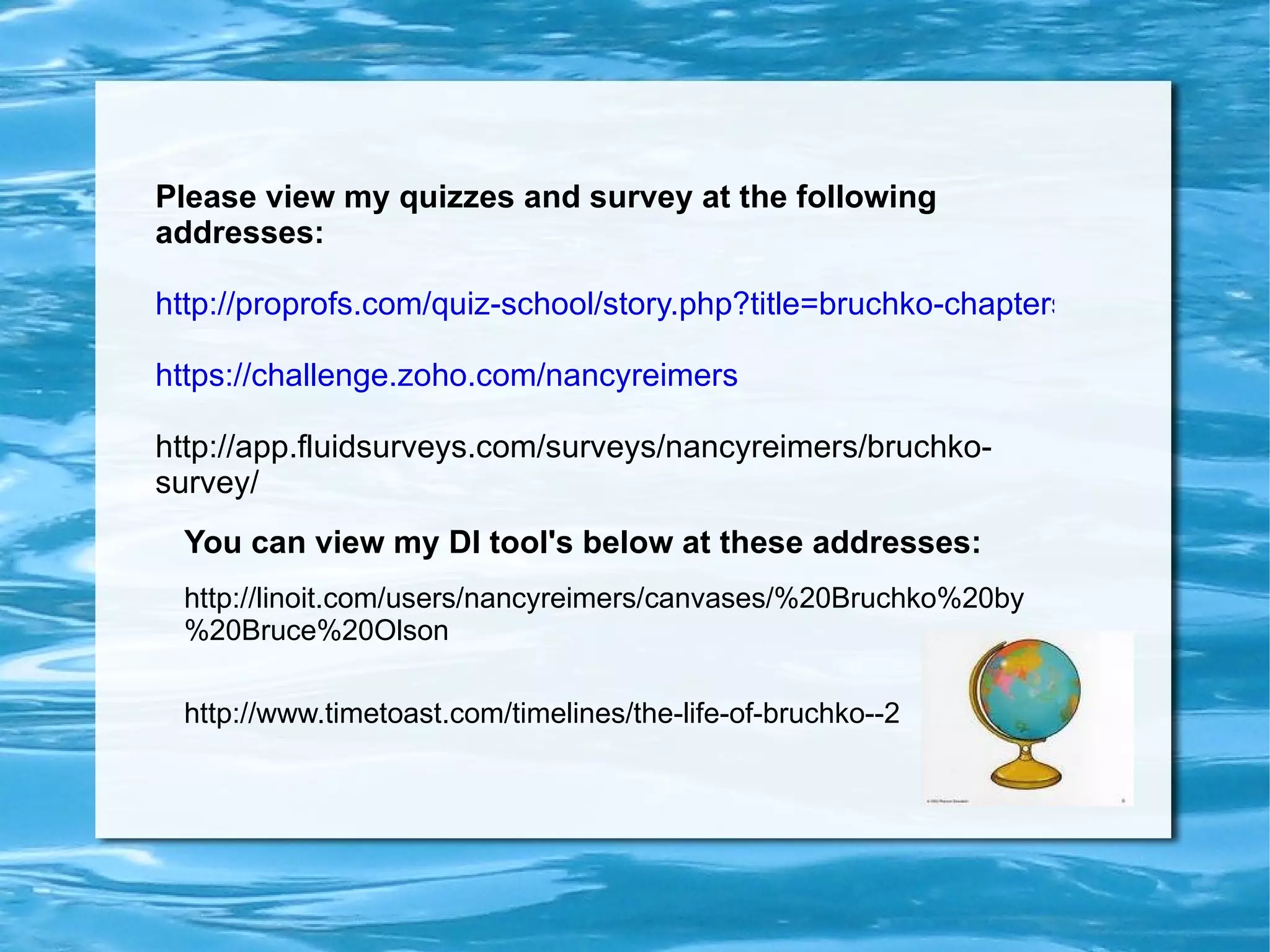 Successes:  Getting over apprehensions about new technology  by jumping in and doing the assignments 