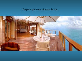 J’espère que vous aimerez la vue...  