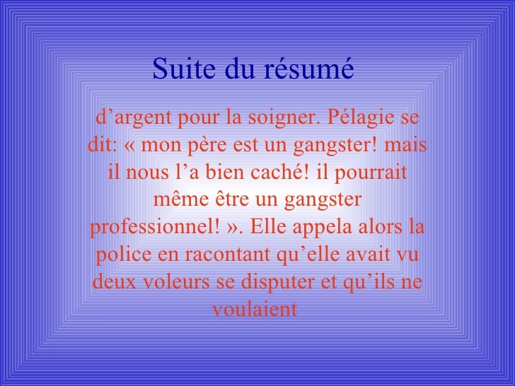Mon Père Est Un Gangster Questionnaire Réponse