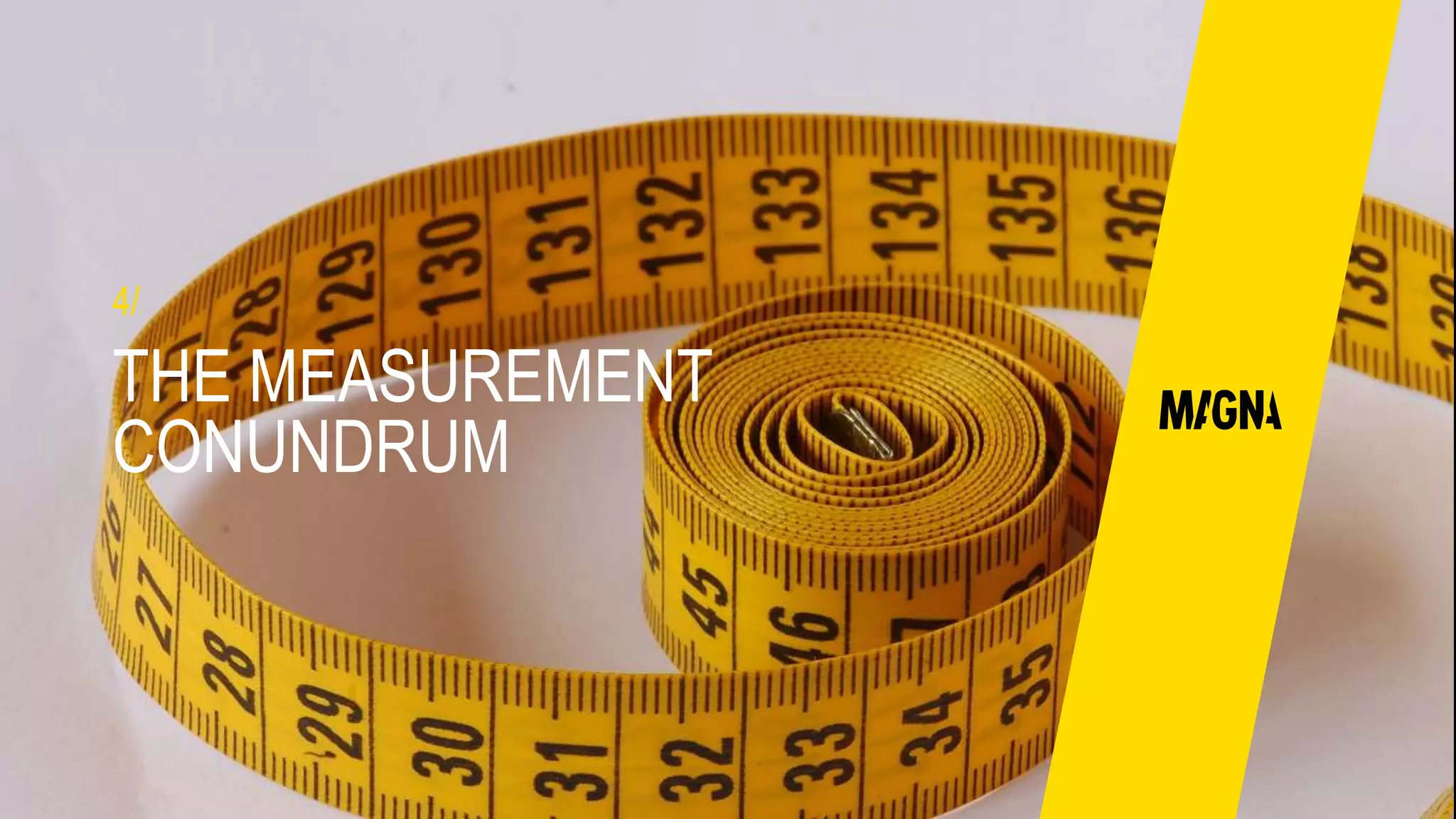 THE MEASUREMENT
CONUNDRUM
4/
 