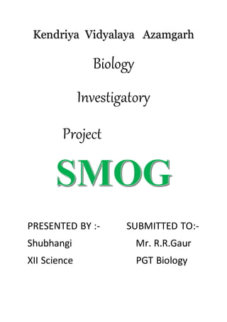Biology investigatory project class 12 | DOCX