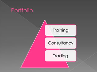 Training


Consultancy


  Trading
 
