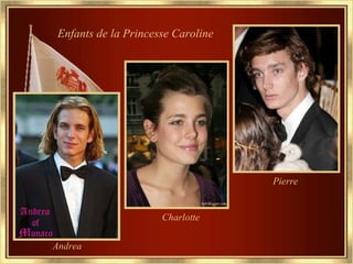 Enfants de la Princesse Caroline




                                    Pierre


                      Charlotte

Andrea
 