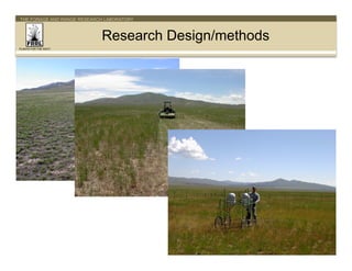 THE FORAGE AND RANGE RESEARCH LABORATORY

Research Design/methods
PLANTS FOR THE WEST

 