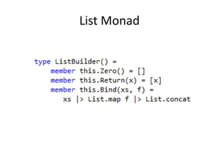 List Monad
 