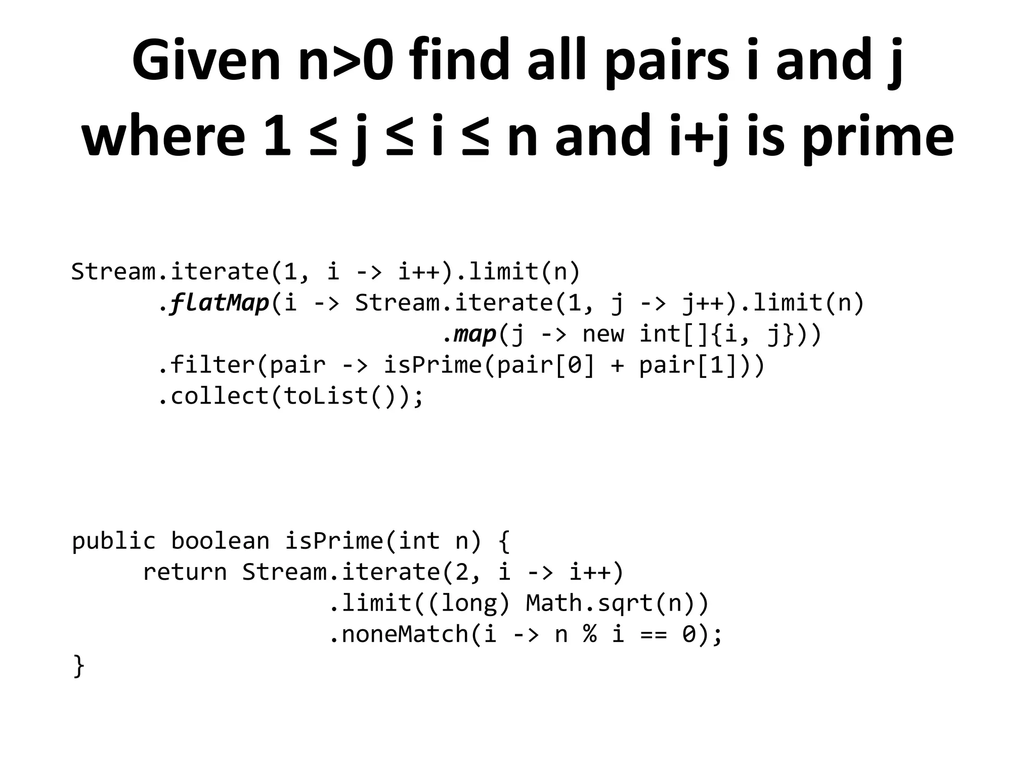 The Optional Monad
The Optional monad makes
the possibility of missing data
explicit
in the type system, while
hiding
the boilerplate of "if non-null" logic
 
