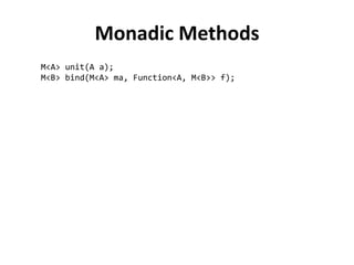 … no seriously, what is a monad?
A
monad
is a
structure
that puts a
value
in a
computational context
 