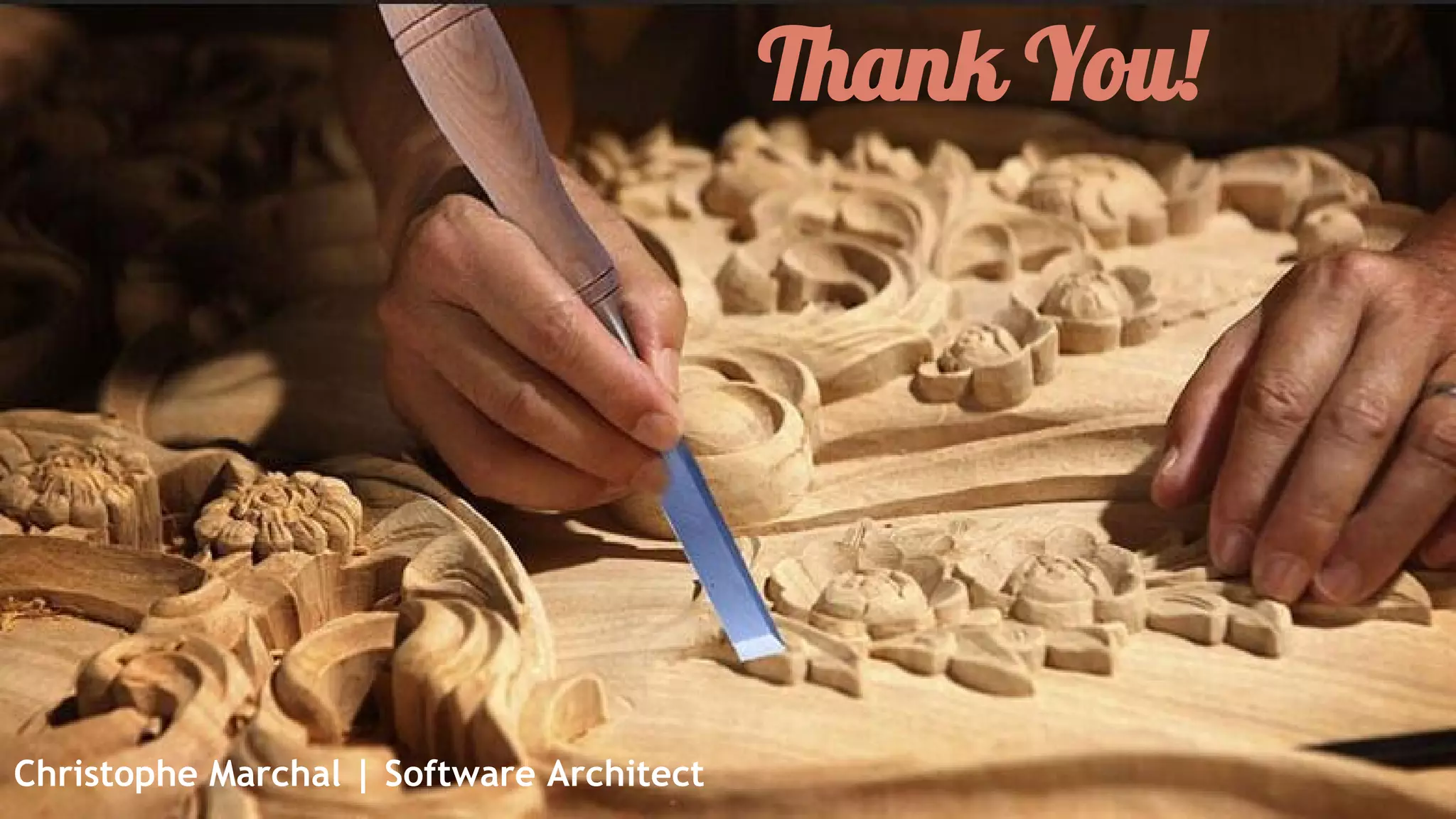 Thank You! 
Christophe Marchal | Software Architect 

