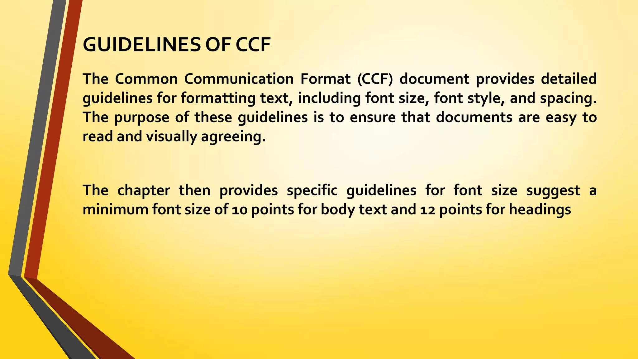 The common communication format ccf pptx