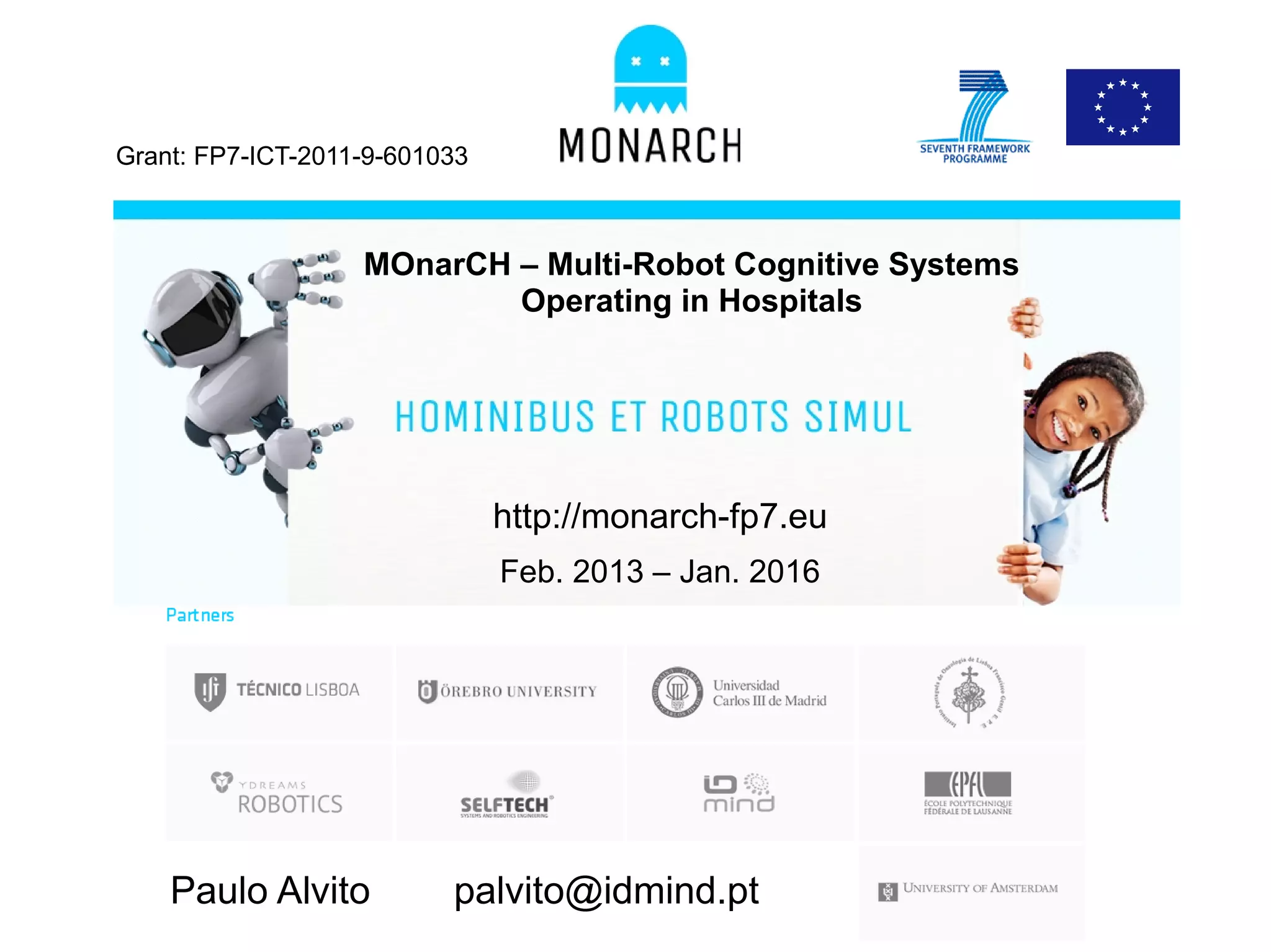 MOnarCH – Multi-Robot Cognitive Systems Operating in Hospitals | PDF