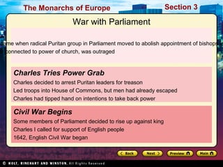 Tension Tension developed between Parliament, queen  