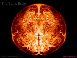 The Star's Brain




55,500 MꙨ Star exploding at 1055 erg   (Ken Chen 2011)
 