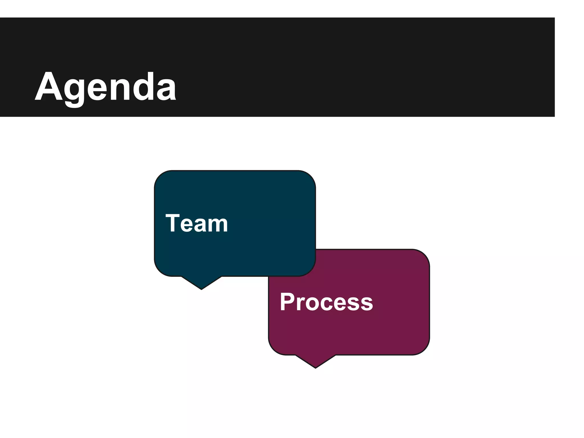 Agenda
Process
Team