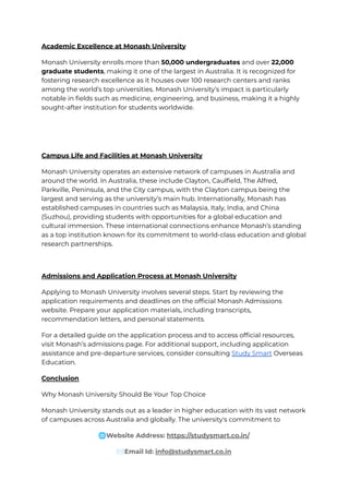 University of the week – Monash University, Australia | PDF