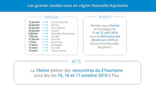 Les grands rendez-vous en région Nouvelle-Aquitaine
 