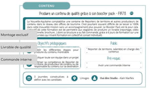 Montage exclusif
Commande interne
Livrable de qualité
 