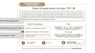 Nouvelle approche
Si besoin : intra
Marketing de services
 