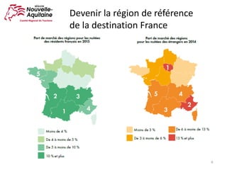 Devenir	la	région	de	référence	
de	la	destination	France	
6
 