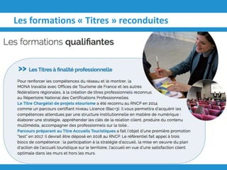 Les formations « Titres » reconduites
 