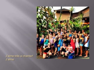 J’aime trés a chanter!
J’aime
 