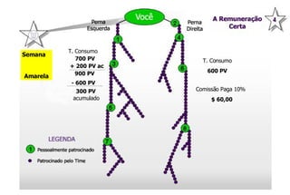 Semana  Amarela T. Consumo 700 PV + 200 PV ac 900 PV T. Consumo 600 PV Comissão Paga 10% $ 60,00 - 600 PV 300 PV acumulado 