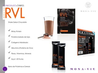 O PRODUTO CERTO




   Shake Sabor Chocolate




      Whey Protein


      Proteína Isolada de Soja


      Colágeno Hidrolisado


      Albumina (Proteína do Ovo)


      Fibras, Vitaminas, Minerais


      Açai + 09 Frutas



   Barra de Proteínas e Cereais
 