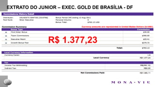 EXTRATO DO JUNIOR – BRONZE DE BRASÍLIA - DFSTAR 1000QUARTA SEMANA27/05 - R$ 558,00+ 775%