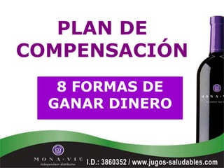 PLAN DE
COMPENSACIÓN
   8 FORMAS DE
  GANAR DINERO
 