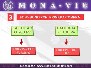 3   FOB> BONO POR PRIMERA COMPRA
 