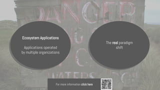 Ecosystem Applications
Applications operated
by multiple organizations
The real paradigm
shift
For more information click here
 