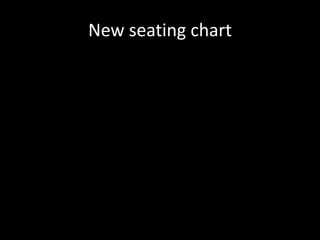 New seating chart 
 