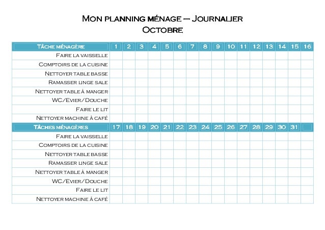 Mon classeur d'organisation