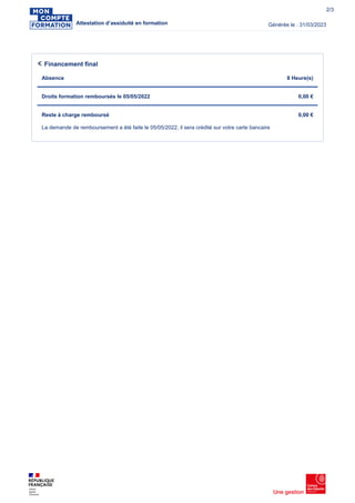 Mon compte formation - Attestation d'assiduité - Certificat de réalisation - N° de dossier 40101900702.pdf