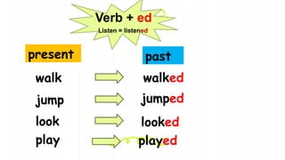 Mastering Regular Verbs in Past Tense: English Class Activities and ...