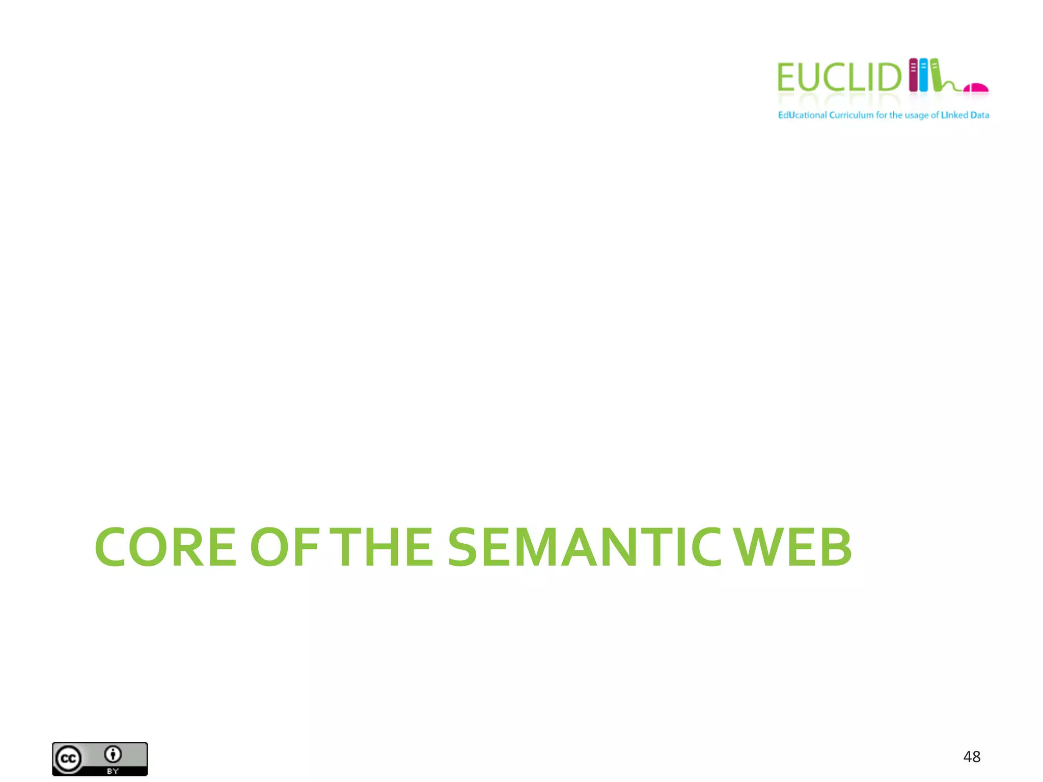 CORE	
  OF	
  THE	
  SEMANTIC	
  WEB	
  
48	
  
 