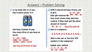 Answers – Problem Solving
 