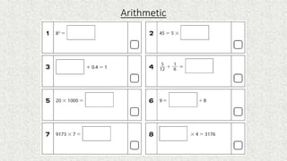 Arithmetic
 