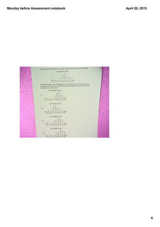 Monday before Assessment.notebook
6
April 20, 2015
 