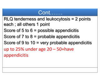 Appendix Sign Rlq Monday final abdominal examination final ppt | PPTX
