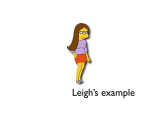 Leigh’s example
 