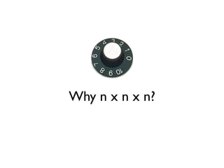 Why n x n x n?
 
