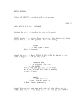 Monday Comic Script Monday syndrome script | PDF