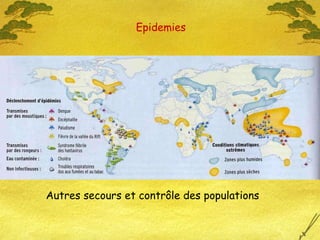 Epidemies Autres secours et contrôle des populations 
