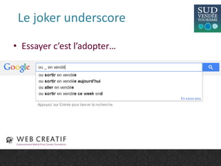 Le joker underscore
• Essayer c’est l’adopter…
 