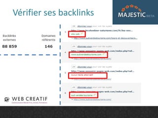 Vérifier ses backlinks
 
