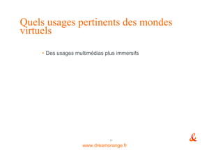 Mondesvirtuels Metaverse  Dreamorange  J Duprat