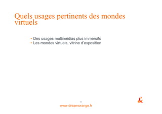 Mondesvirtuels Metaverse  Dreamorange  J Duprat