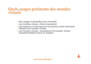 Mondesvirtuels Metaverse  Dreamorange  J Duprat
