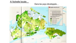 A l’échelle locale…
Dans les pays développés…
 