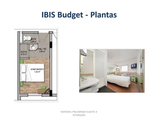 IBIS Budget - Plantas




     MATERIAL PRELIMINAR SUJEITO A
              ALTERAÇÃO
 